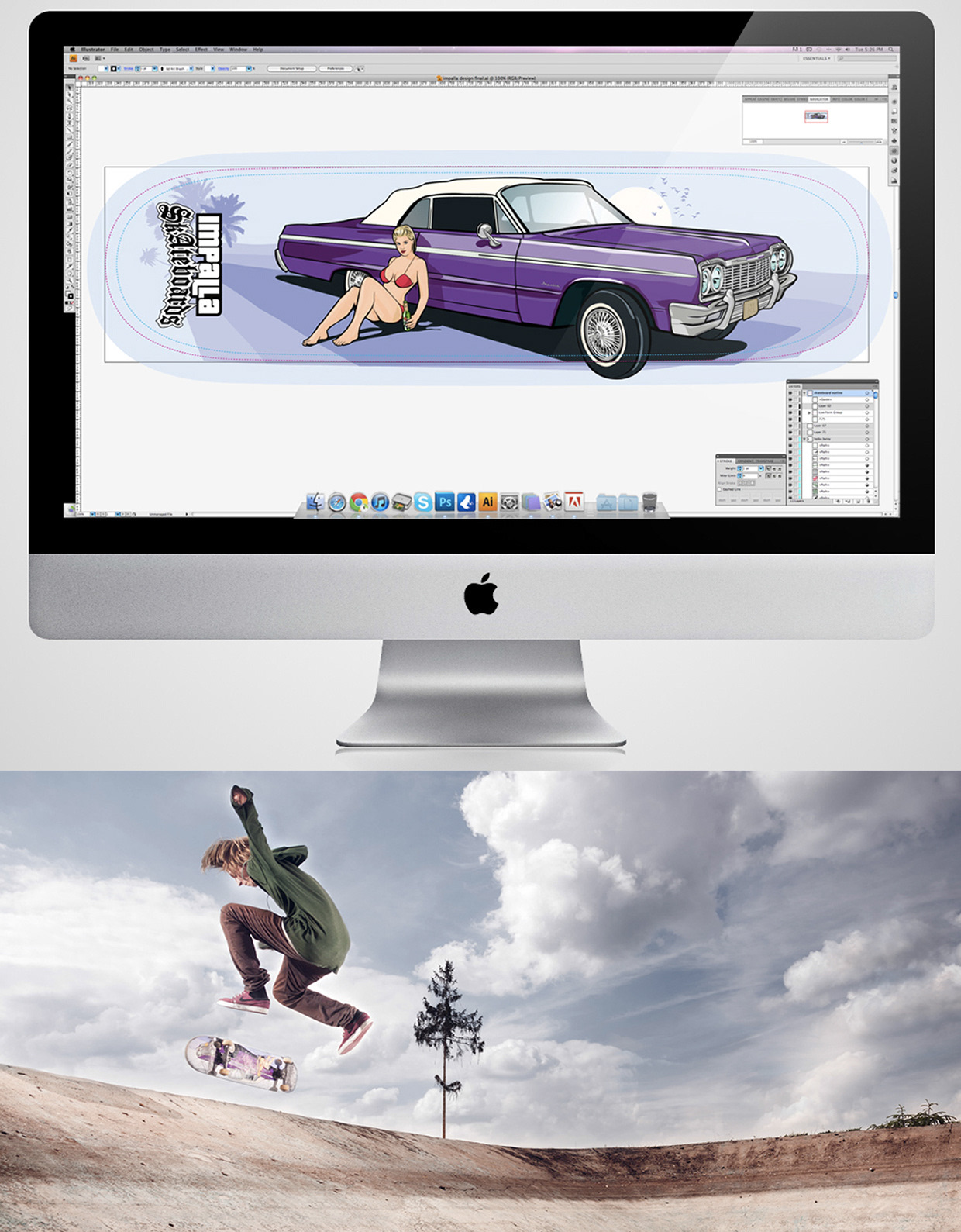 Impalla Skateboards — design desky